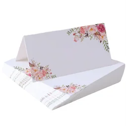 20/50/100pcs Double Sided Printed Flowers Name Place Cards Wedding Seating Number Table Card Birthday Party Greeting Card