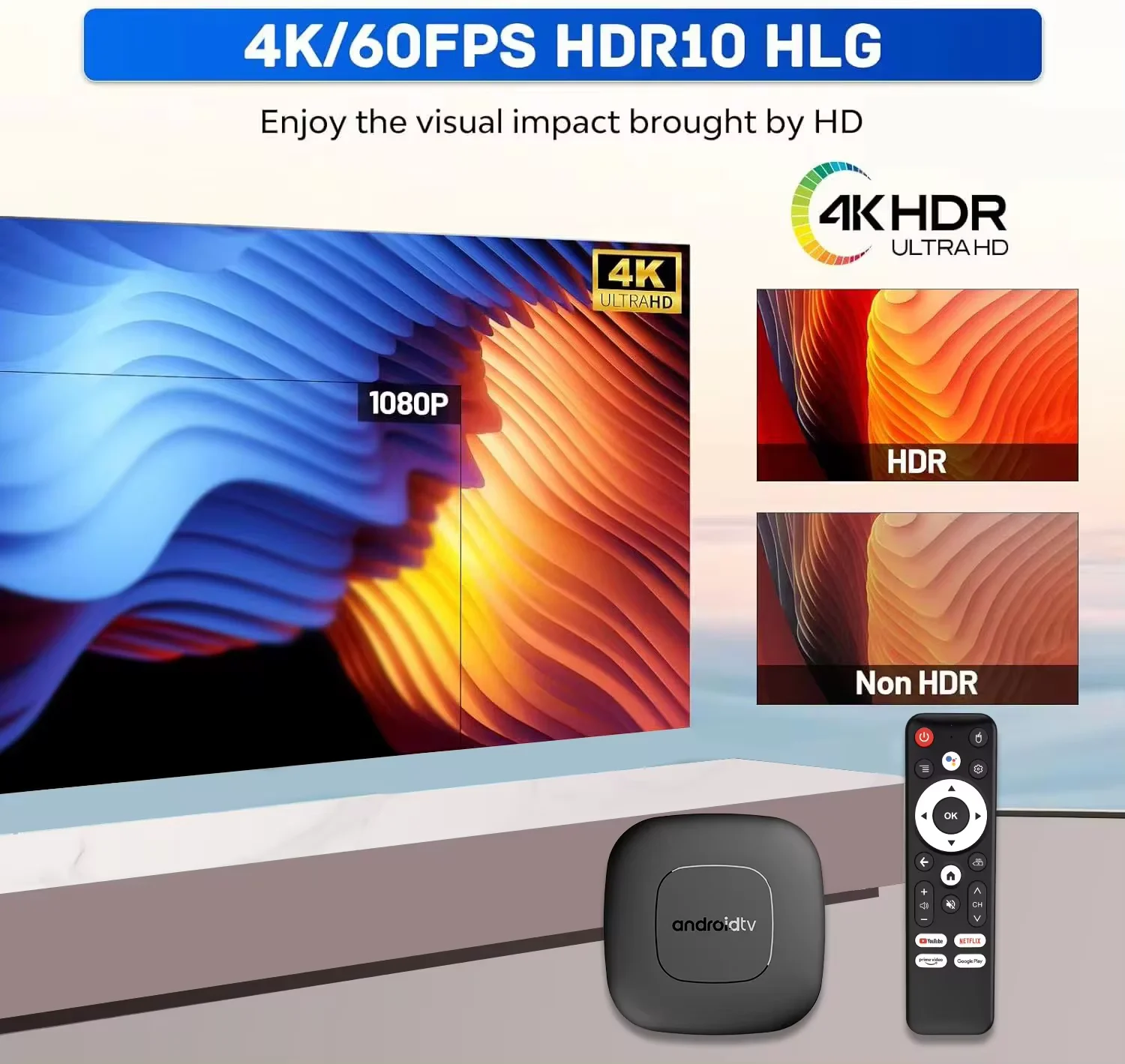 الإصدار العالمي من Mortal T1 Android13.0 Home Theater TV Box يدعم Bluetooth Allwinner H313 Dual2.4G&5G Wifi 4K HDR10 Set Top Box