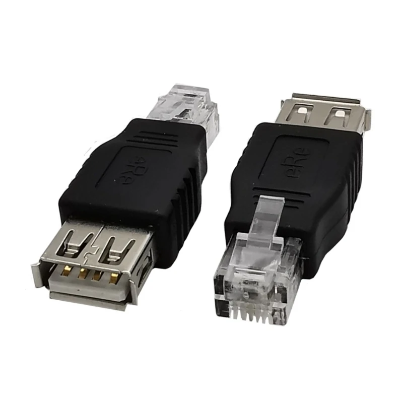 USB2.0 USB-A 암-RJ11 2Pin 6P2C 수 이더넷 네트워킹 전화 커넥터 어댑터 N2UB