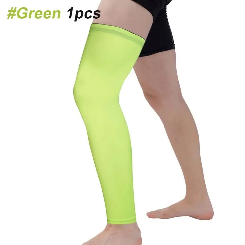 Knee Calf Sleeves Full Leg Sleeves Breathable Sweat Wicking Long Compression Leg Sleeve Lycra UV Sun Compression Leg Warmers Man