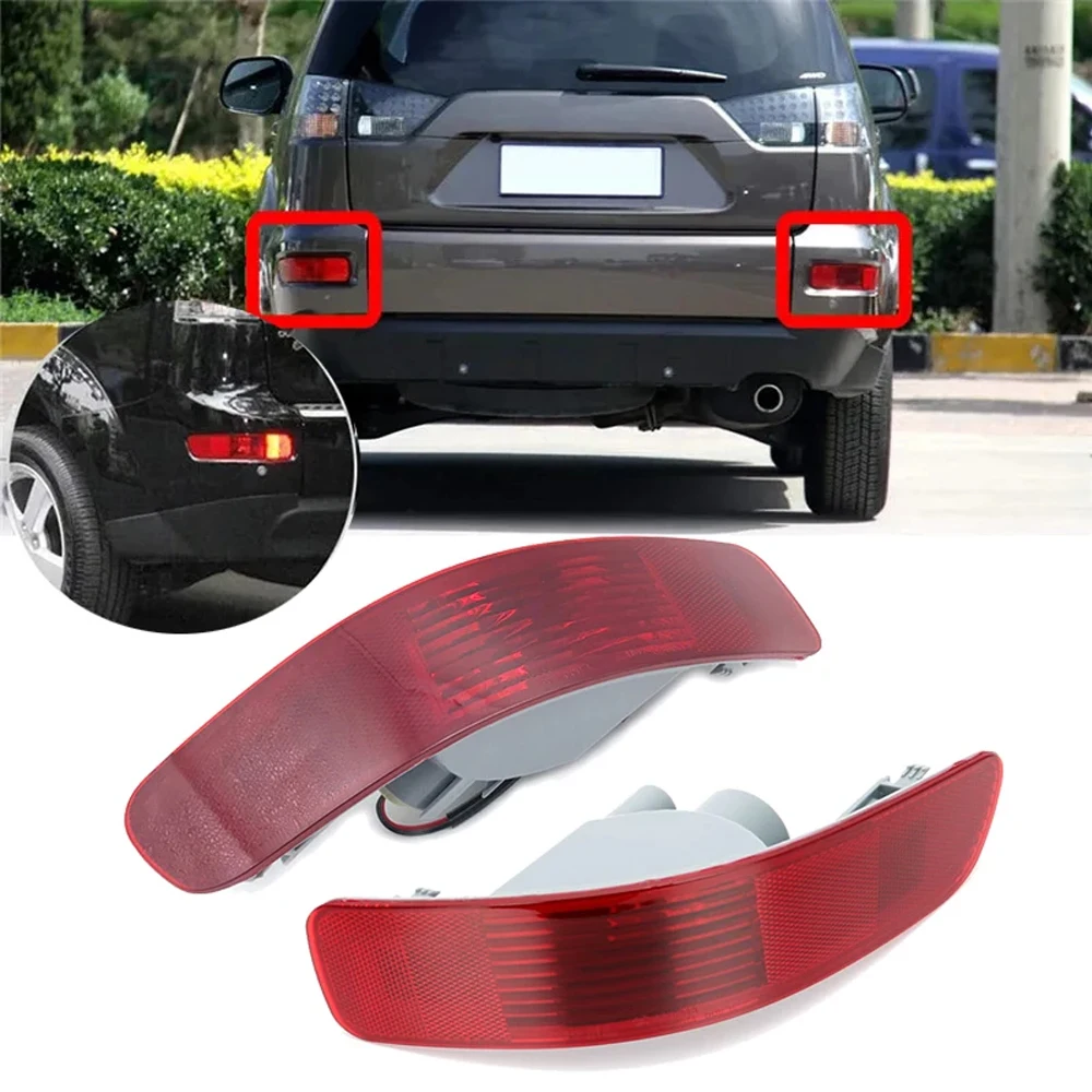 

For Mitsubishi Outlander EX 2007 2008 2009 2010 2011 2012 Rear Bumper Lights Red Lens Tail Brake Light 8355A004 8352A005