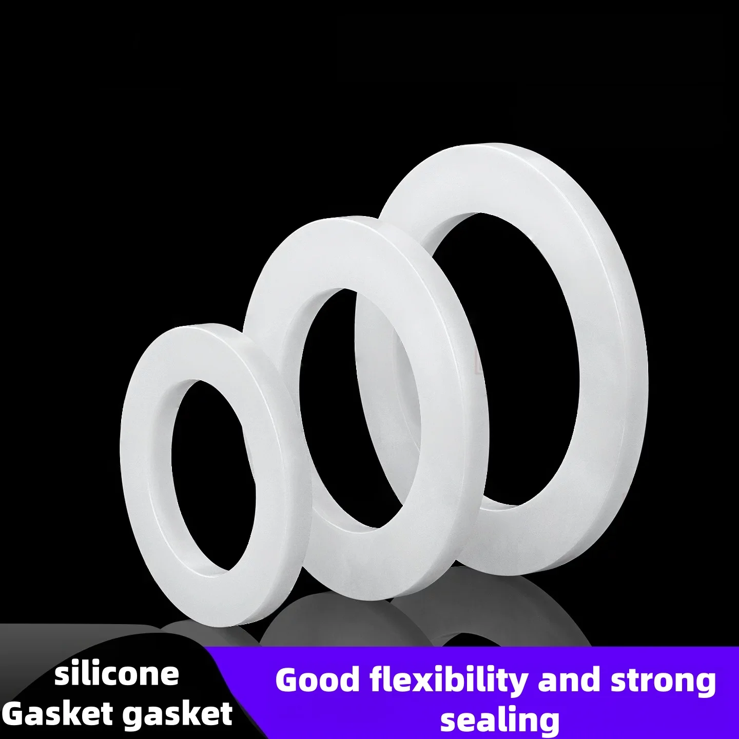 silicone sealing gasket for PVC water pipe 20-50mm Round Rubber Flat Gasket Sealing Ring Leak proof high temperature resistant