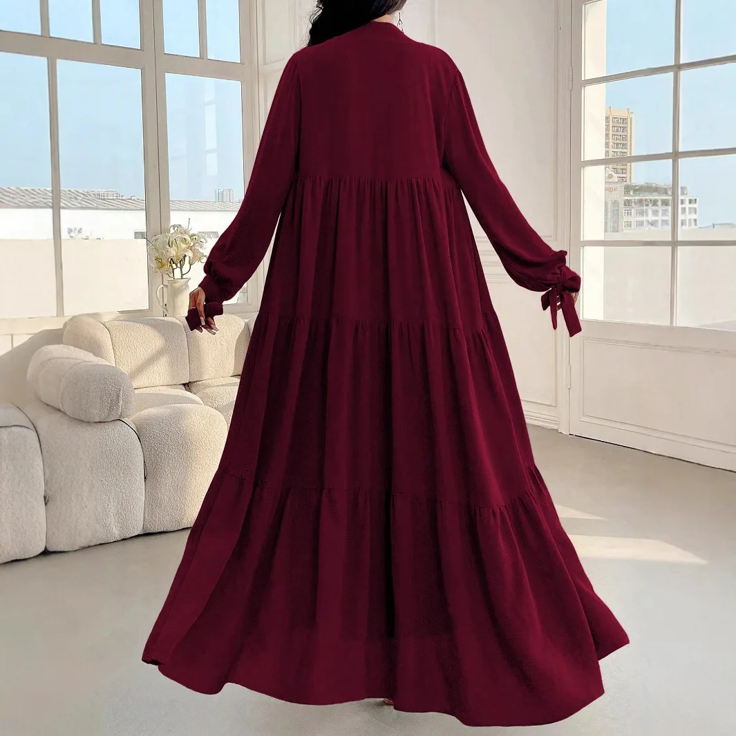 Donne modeste Set musulmane Abiti Abito Cappotto lungo Abito musulmano 2 pezzi Set Abiti + Telai Dubai Saudi Marocco Abaya Eid Ramadan