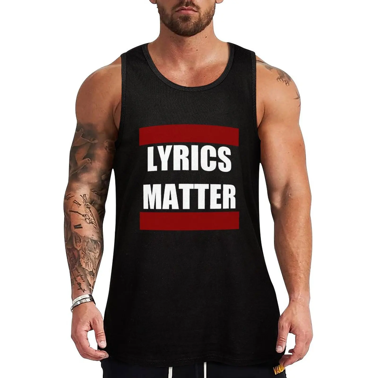 

LYRICS MATTER Tank Top gym training accessories gym wear men mens designer clothes