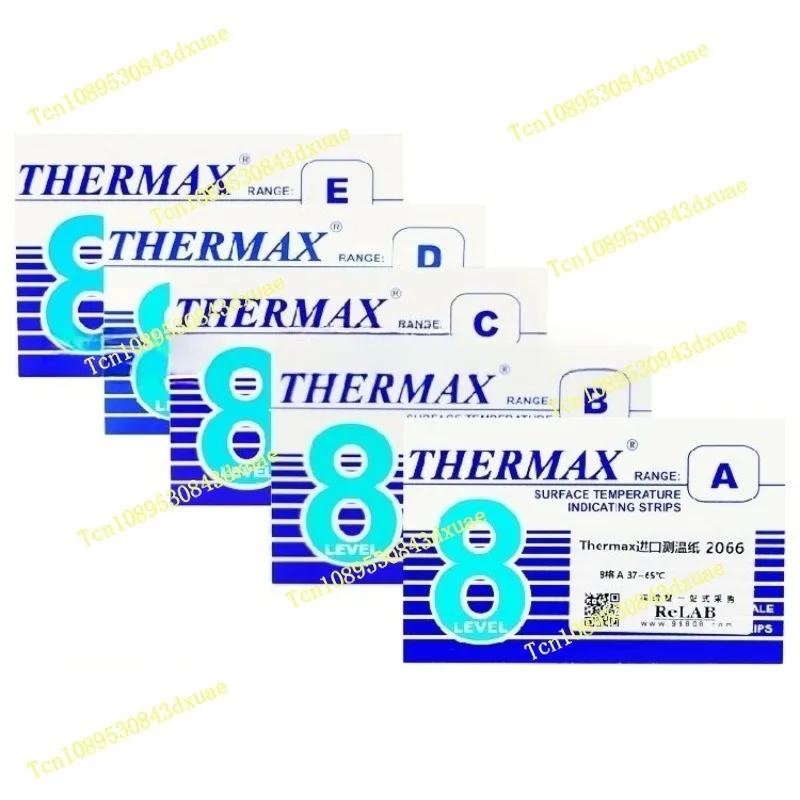 British Thermax temperature measuring paper laboratory testing paper temperature sticker with eight grids and ten grids,10pcs
