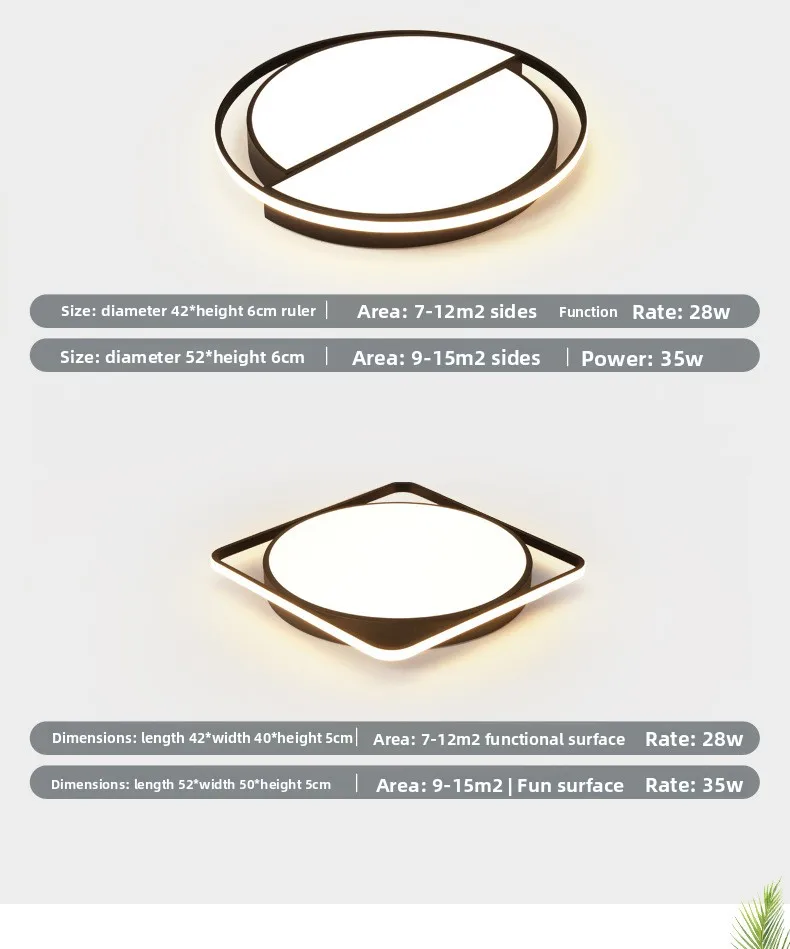 Lampada da soffitto a led per camera da letto calda romantica semplice e moderna luce per la camera da letto principale della casa