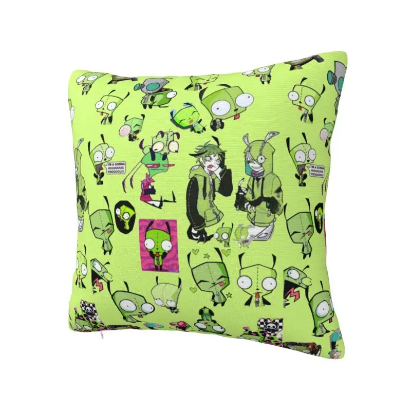 Custom I-Invader Z-Zim Cartoon Square Pillow Cover Decoration Cushion Cover Throw Pillow for Sofa Double-sided Printing