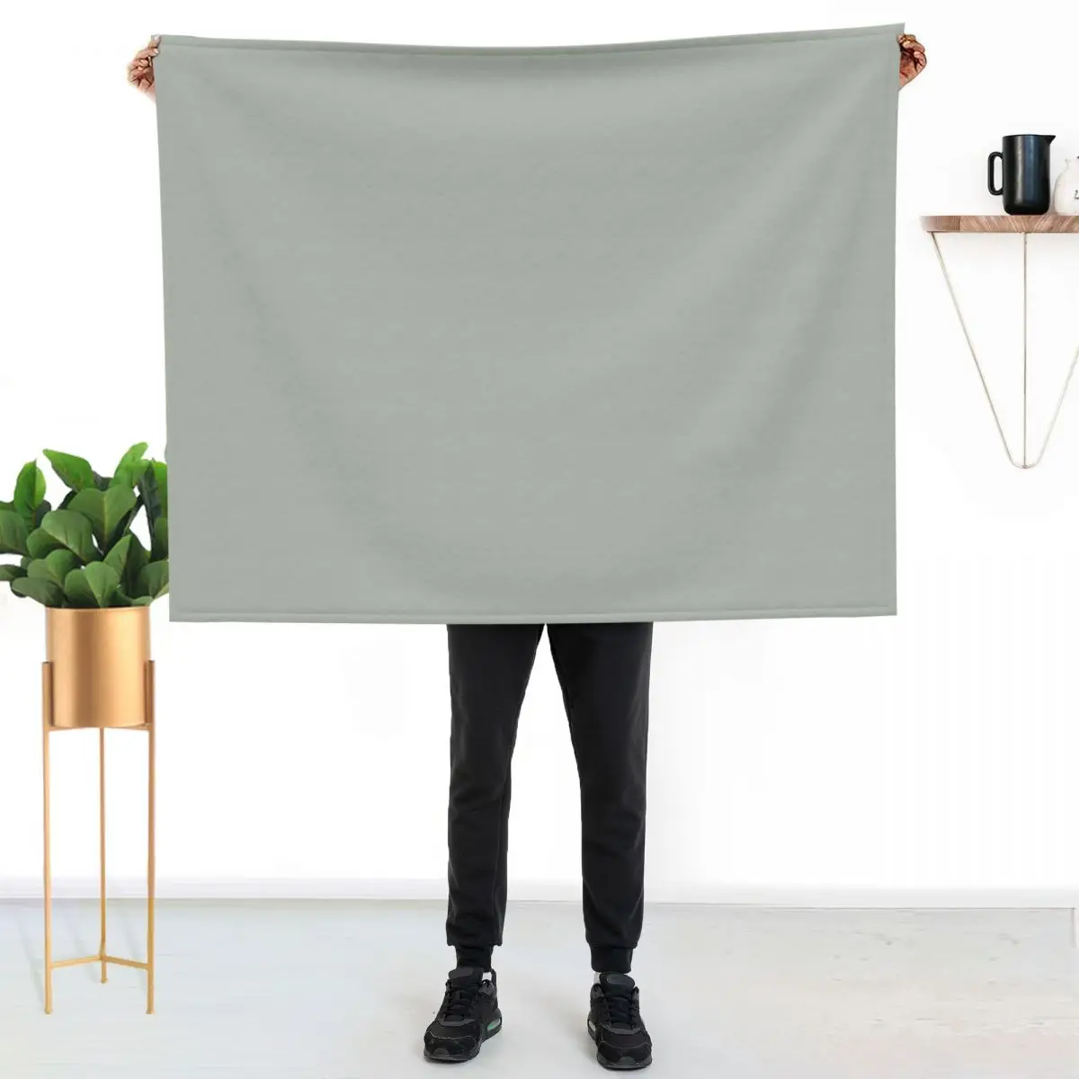 Tranquil Dawn Green - Accent Color Decor Throw Blanket Sleeping Bag Moving Decorative Throw Bed anime Blankets