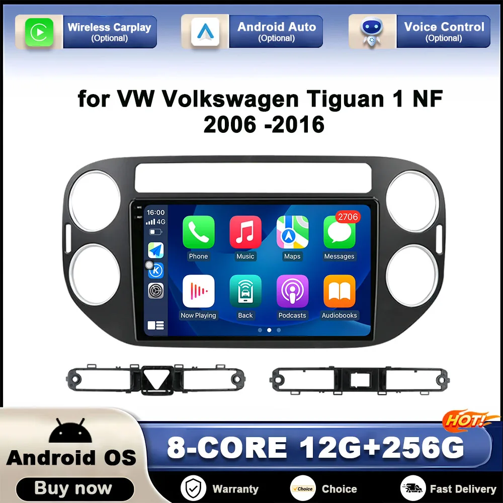 

for VW Volkswagen Tiguan 1 NF 2006 - 2016 Android Car Multimedia Player DSP Stereo GPS Navigation Carplay Autoradio BT No 2Din