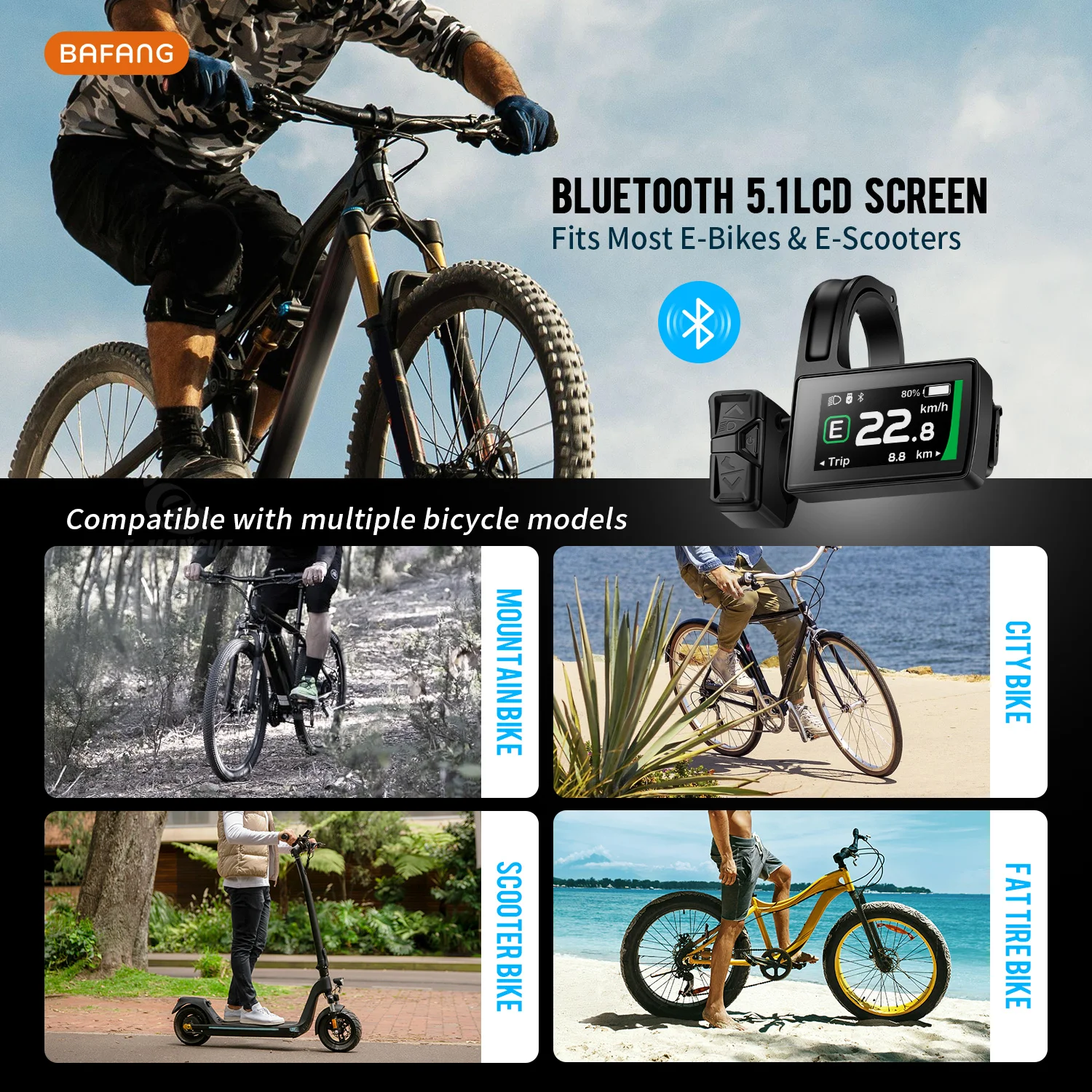 BAFANG DPC245 E-Bike-Display CAN-Protokoll Bluetooth 5.1 LCD-Bildschirm für Bafang Mittelmotor M510 M600 M560 M510 M420 Umrüstsätze – Detail 10