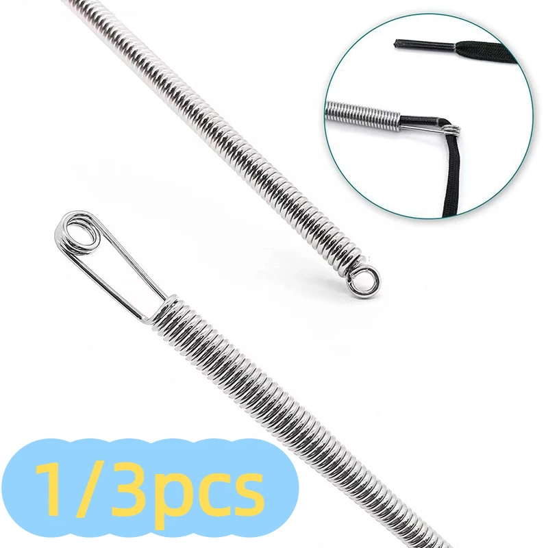 1/3pcs Flexible Drawstring Threader Quick Threading Spring Designed String Pull Tool Multipurpose Drawstring Stringing Tool