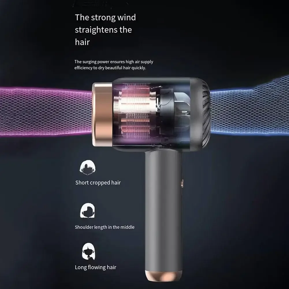 Usb مجفف الشعر مجفف شعر لاسلكي شحن مجفف الشعر المحمولة غير موصول عنبر الأيونات السالبة مجفف الشعر الساخن والبارد