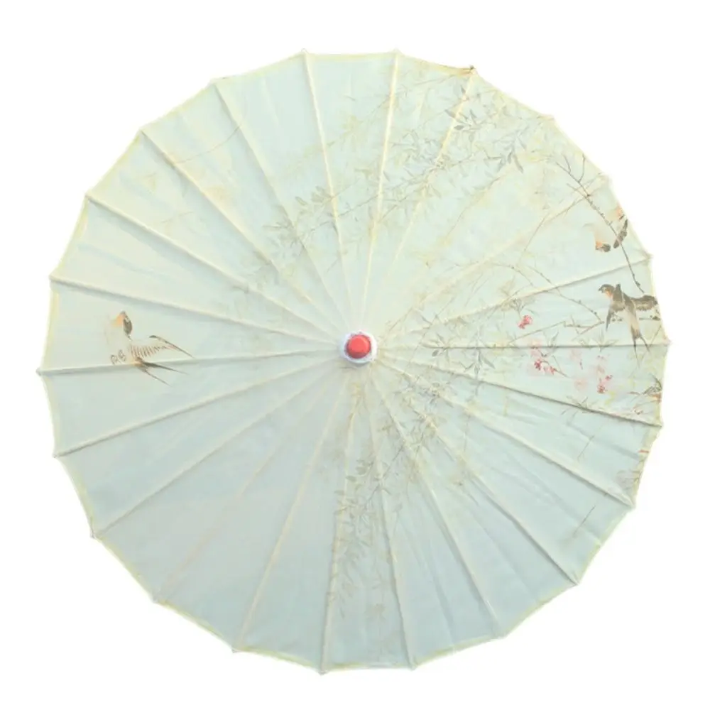 مطبوعة الحرير مزيتة ورقة مظلة الشريط تقليم 56 سنتيمتر حجم الحرير النسيج مظلة أزهار الكرز نمط شرابة تصميم #5