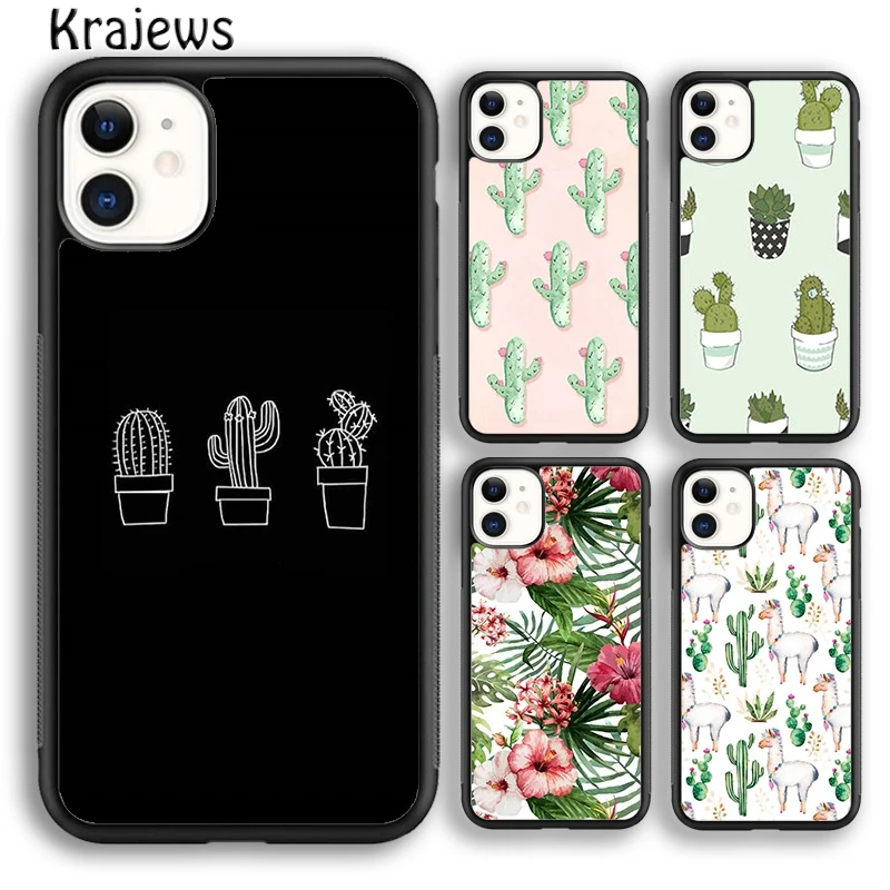 Krajews Cactus Plants Succulents Phone Case Cover For iPhone 16 15 SE2020 14 6 7 8 plus 11 12 13 pro max Plus coque Fundas