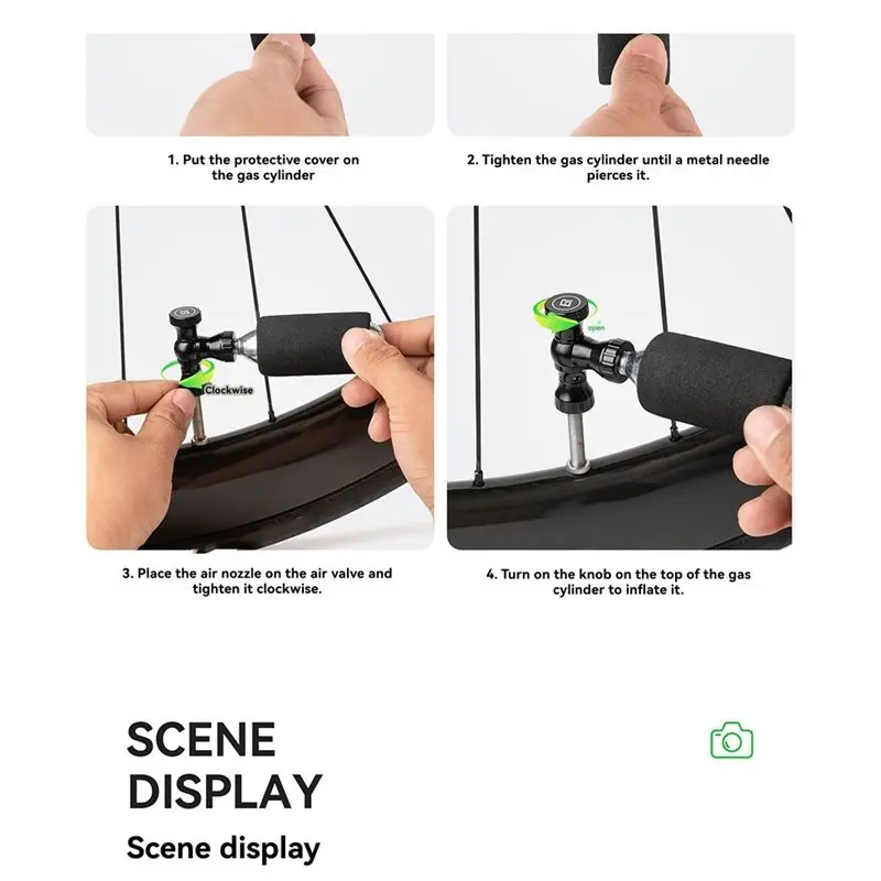 A79E-دراجة سريعة مضخة صغيرة CO2 دراجة منفاخ لإطارات السيارة عدة بريستا وشرايدر صمام اسطوانة دراجة هوائية جبلية مضخة