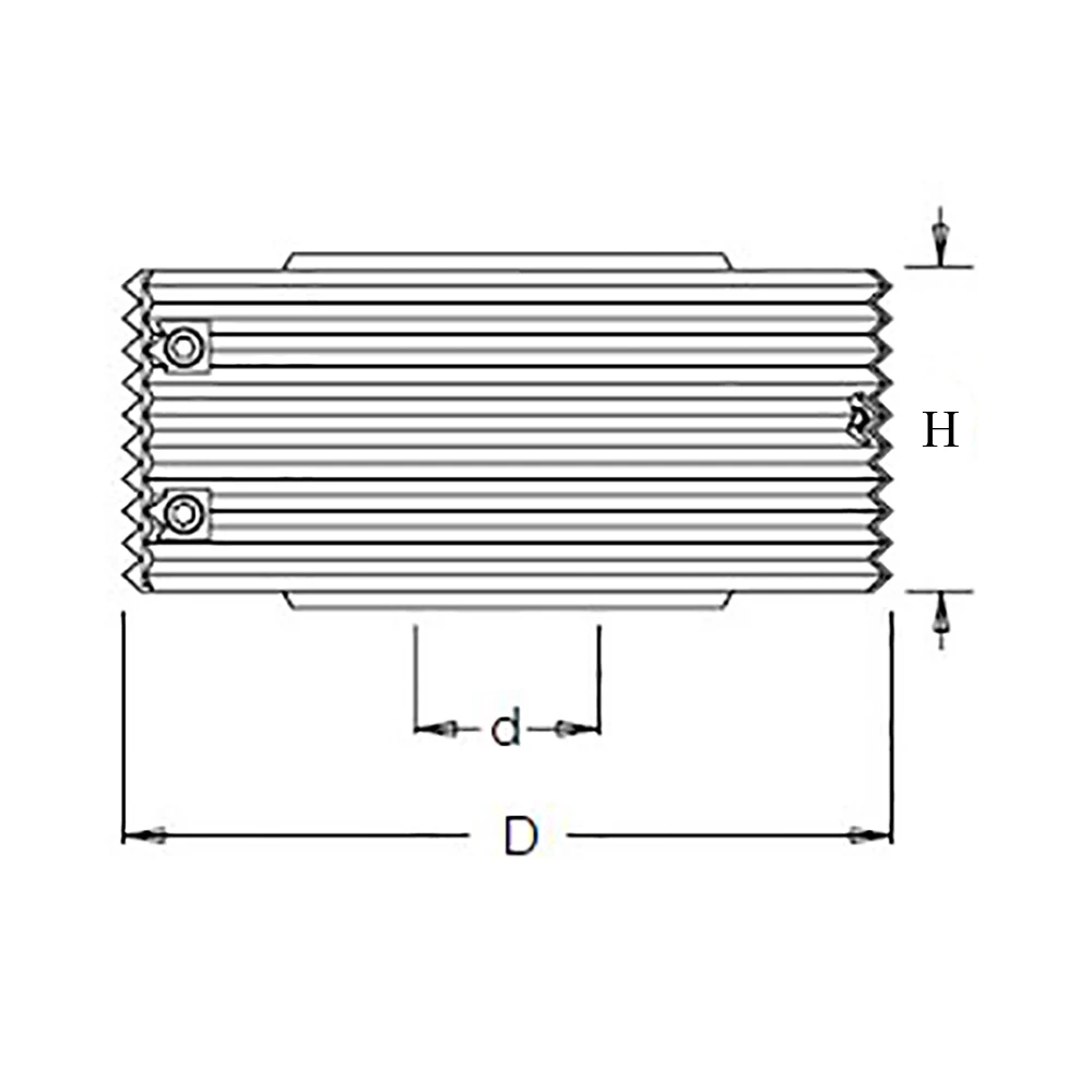 Customize diameter 90-150mm spiral cutter head with replaceable knives shell wood milling cutter for Dimar