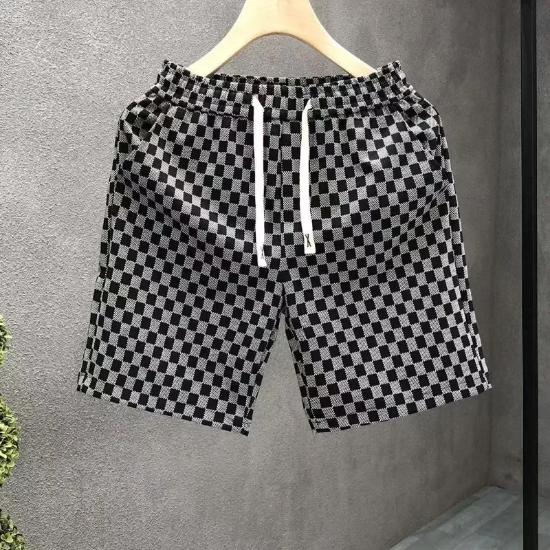 شورت صيفي كاجوال، خفيف وفضفاض، شورت شاطئ رياضي عصري للرجال 5 نقاط مع أربطة، خفيف الوزن، مسامي A