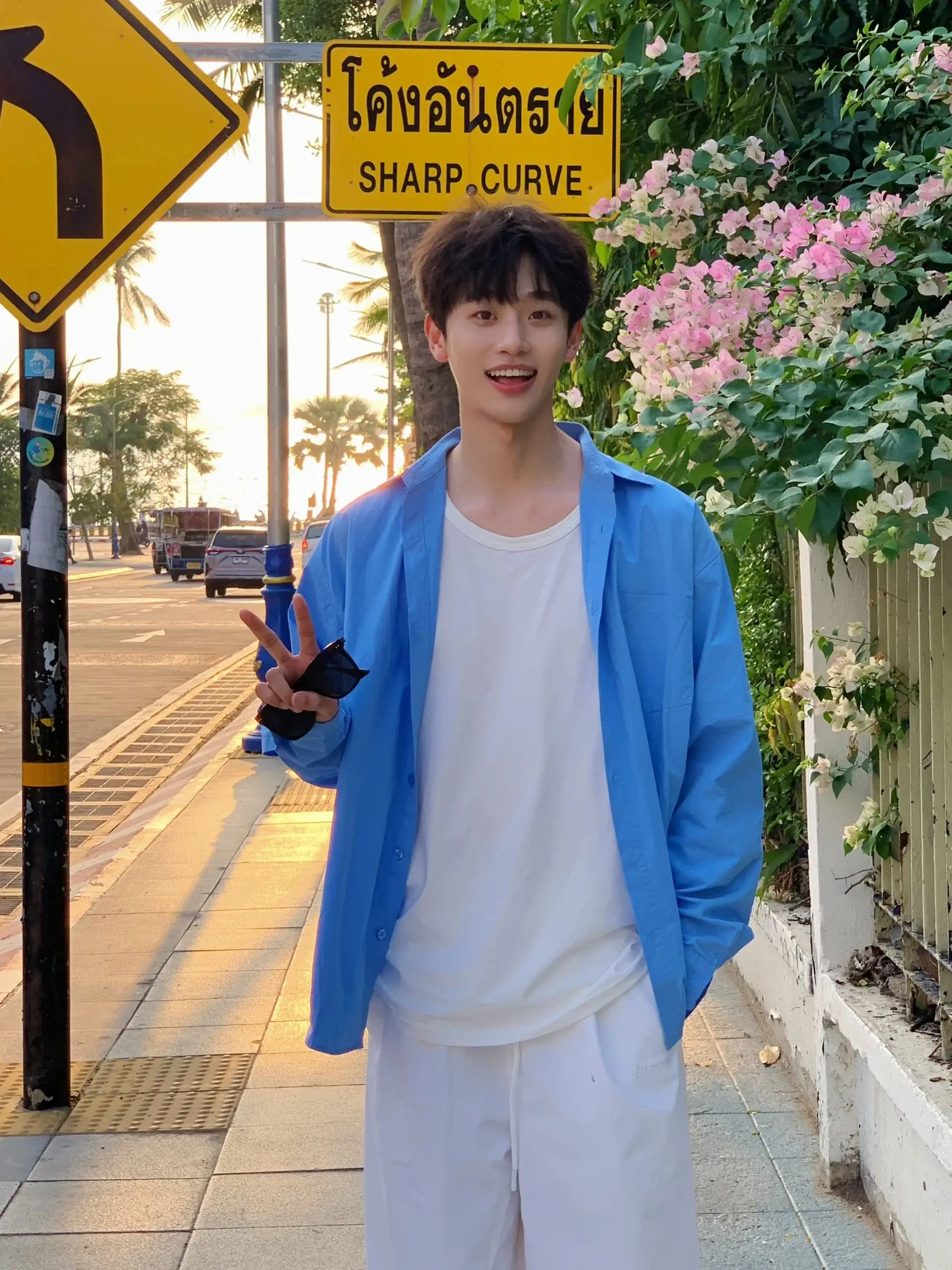 

Blue Summer Casual Men's irt Jaet Sun Protection College Sle Top Trendy Long Sve Pure Color Youth Faion Cotton Pol...