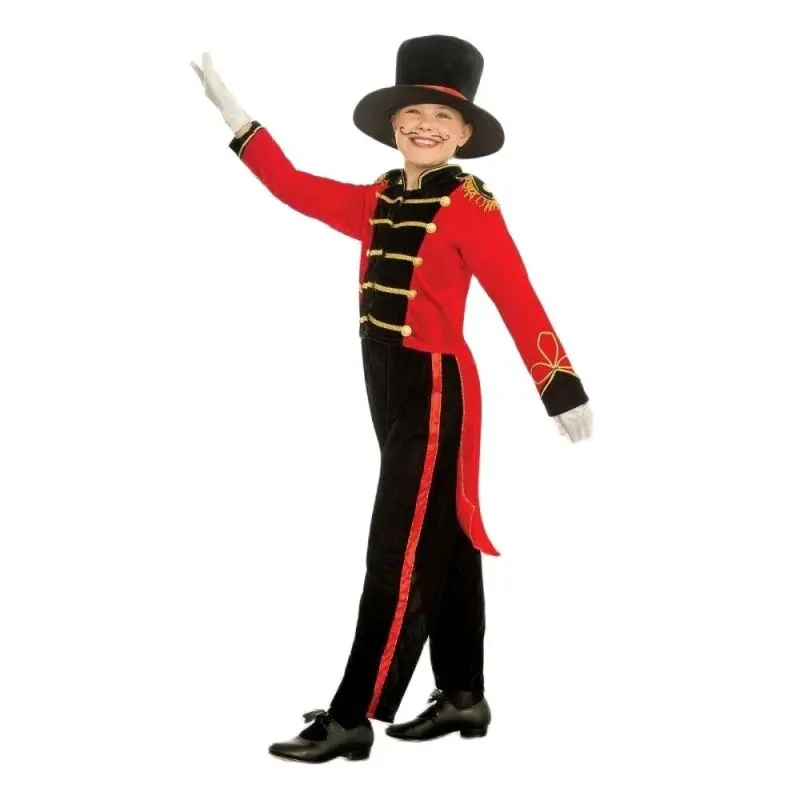 Boys Suit Circus Games Ringmaster Costume Kids Children Long Sleeves Fringes Trim Tailcoat Jacket for Halloween Party