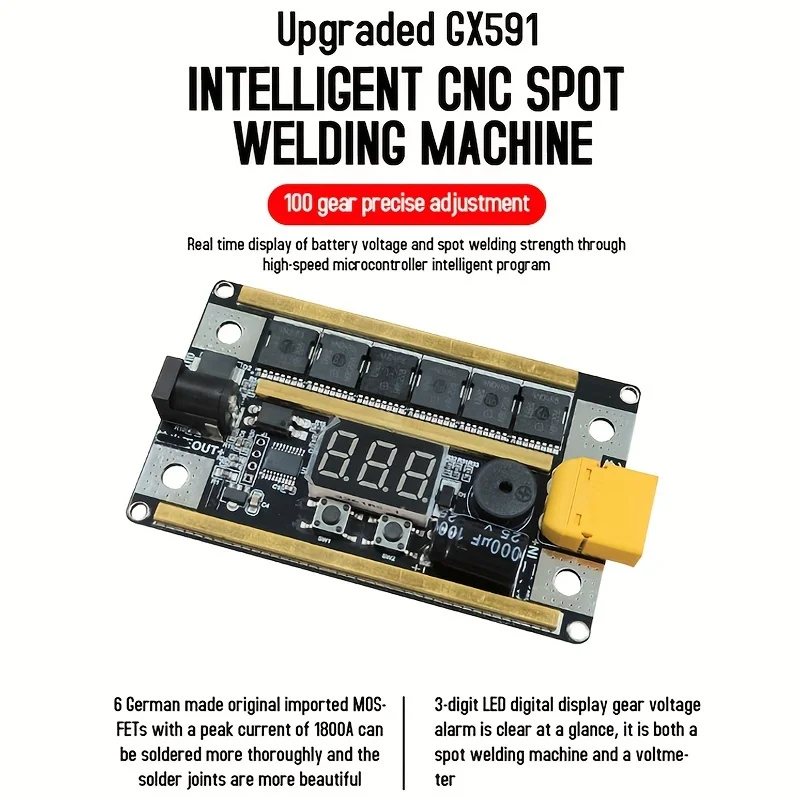 1 Set Spot Welder Kit, Digital Power Adjustable Spot Welding Pen, Control Board Nickel Sheet For 18650 Lithium Battery