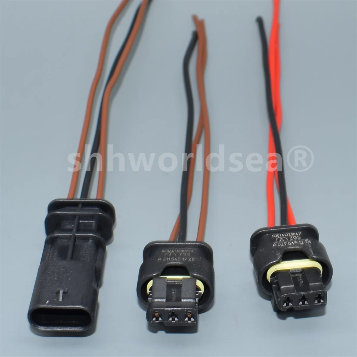 Shhworldsea 3 دبوس موصل سلك السيارات المقاوم للماء 1718653-1 / 4F0 973 703A / 2-1718652-3 عكس الرادار التوصيل لشركة فولكس فاجن أودي #3