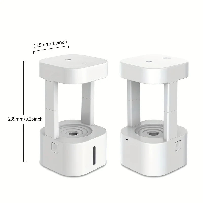 1 PC, 580ml มินิน่ารักปิดอัตโนมัติ Anti-GRAVITY หยดน้ํา Atomizing Cool Mist Humidifier-Quiet,สีสัน,ระเหย Hu