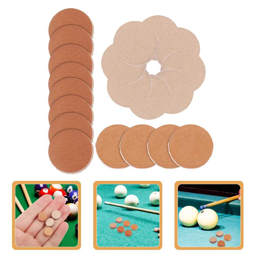 

30Pcs Billiard Pool Cue Tips Replacement Kit Sturdy Cue Tip Heads for Professional Pool Stick Use Billiard Tip