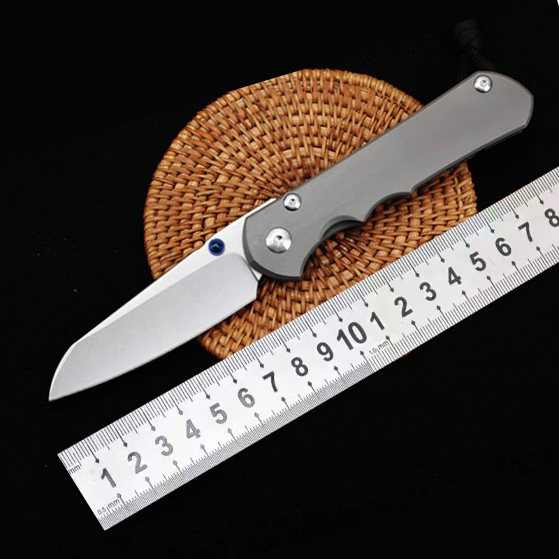 CR 25 Sebenza S35VN Steel Pocket EDC Folding Knife Titanium Handle Outdoor Knife Camping Tactical Knife With Leather Case Tools