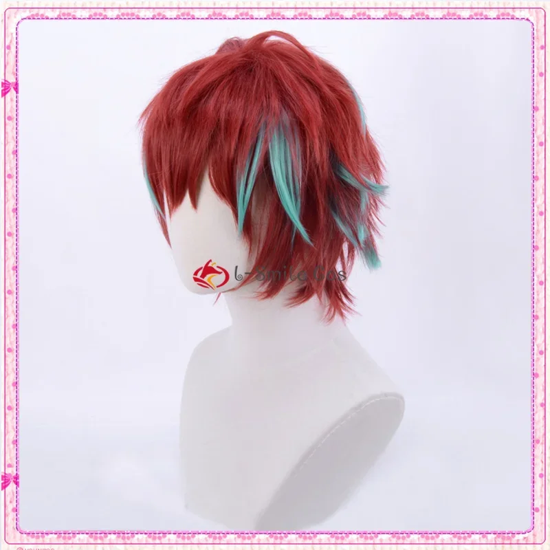 DRB Doppo Kannonzaka Cosplay Hypnosis Mic Cosplay Red Green Ombre Wig Anime Wig Heat Resistant Wig Wig Cap