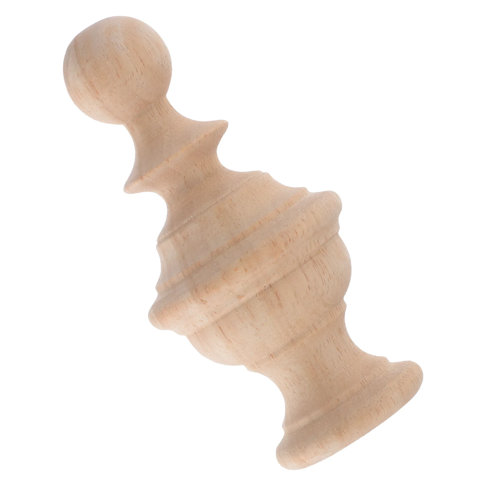 

Carved Solid Wood Finials Decorative Wooden Ball Post Toppers For Stair Bedpost Curtain Rods Diy Crafts Unfinished Natural