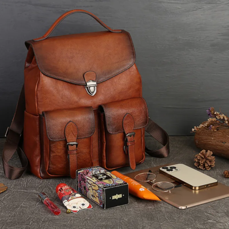 MOTAORA Neue Casual Rindsleder Rucksack Für Männer Vintage Große Kapazität Reise Handtasche Frauen Echtes Leder 13 Zoll Computer Paket