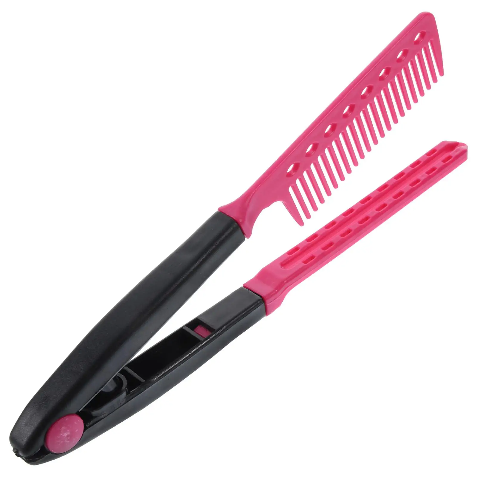 

Hairdressing Splint Straightening Comb Women's Home Smooth Care Clip (Purple) Combs Foldable