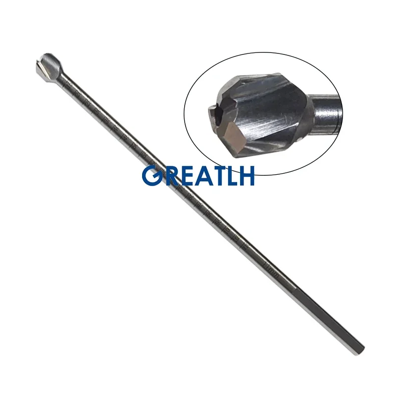 GREATLH Femoral Bone Drill Femoral Hollow Bone Drill Bit Autoclavable Orthopedic Vet Instruments 175mm Length