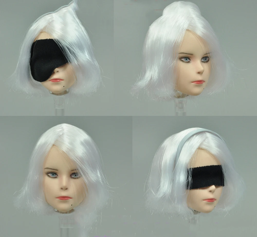 

TF TOYS TF03 Scale 1/6 Sexy Robot 2B Sister Head Sculpture and Blindfold Headband Acessories Model For 12inch Phichen TBL Body