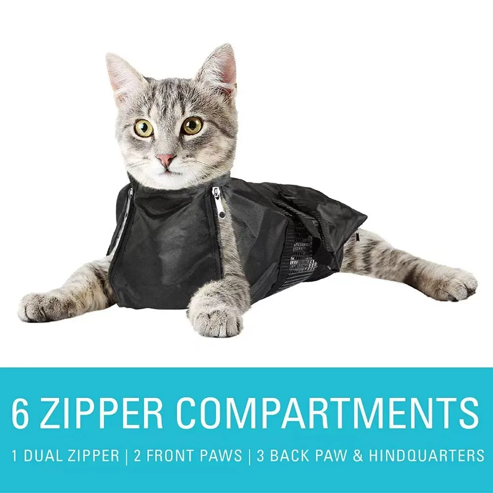 Pet Cat Grooming Bag Cat Limit Carriers Bag For Preventing Scratch Bite Holder To Help Bathe Injecting Pet Accessories