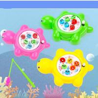 Children's Interactive Chain up Clockwork Fishing Toy Kit, Magnetic Rod, Education Puzzle Toys