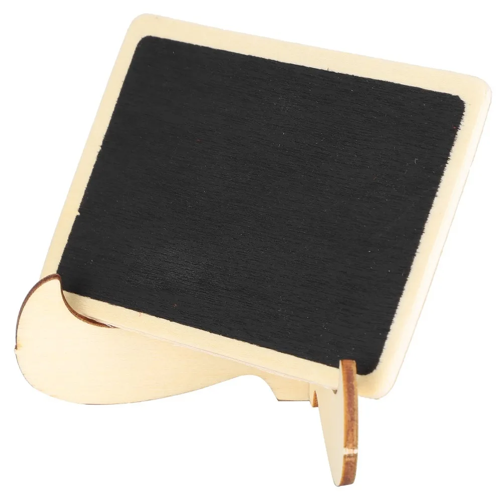 20 pcs Wood Construction Mini Chalkboard Signs Blank Surface Compact Size Table Place Cards Lightweight Reusable