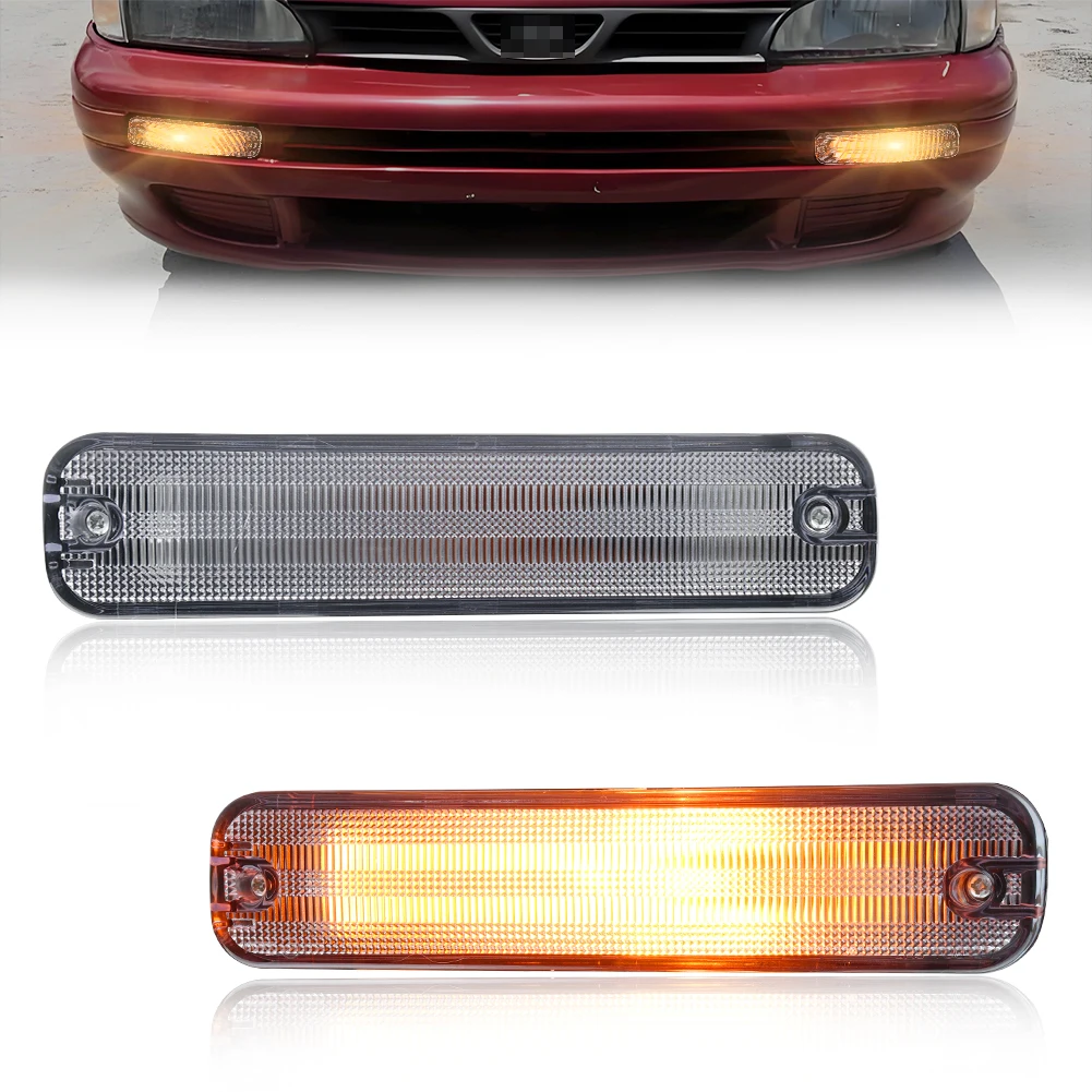 

2PCS Front Bumper Turn Signal Light DRL Parking Light W/Halogen Lamp For 1993 1994 1995 1996 1997 1998 Subaru Impreza Classic