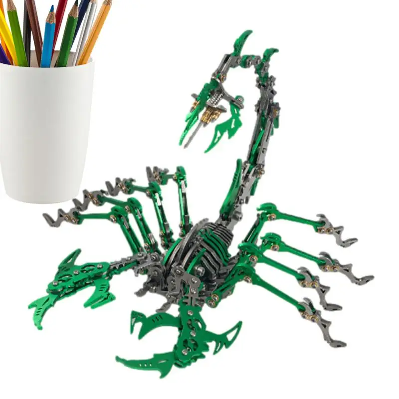 

Metal Puzzles For Adults DIY Model Kit & Puzzle Toys Movable Joint Scorpion Puzzle Toys 3D Detachable Jigsaw Puzzles Model