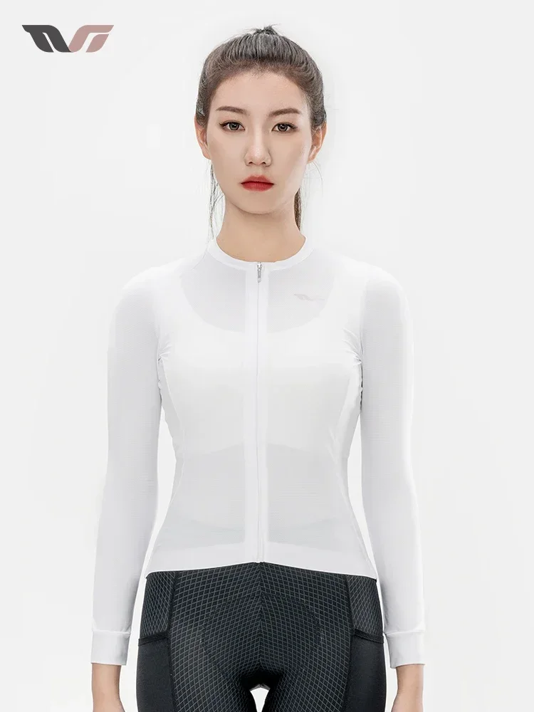 

ROCKBROS Women's Cycling Jersey Anti UV Clothes With Smooth YKK Zipper Breathable Mesh Fabric Elasticity Lightweight Clothes