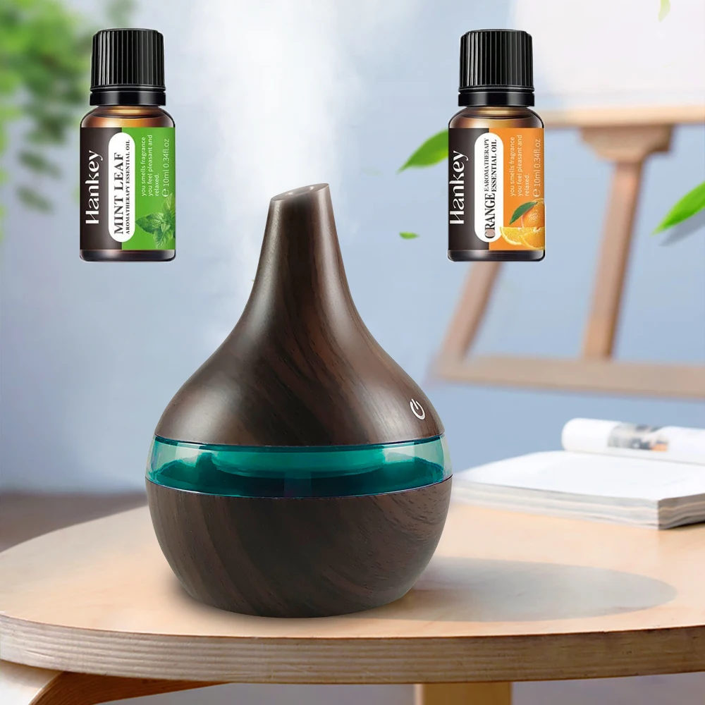 

Diffuser For Home 300ml Wood Grain Humidifier Essential Oil Diffuser for Home Office