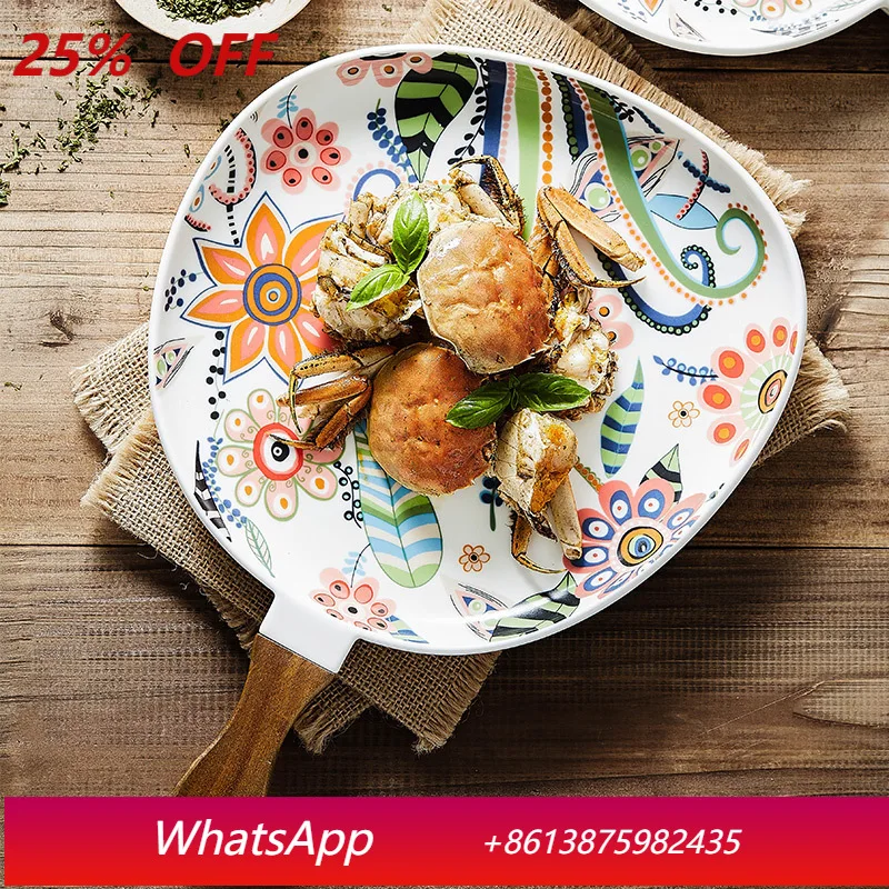 

LTT Creative Nordic Breakfast Tableware Salad Western Plate Ceramic Steak Plate