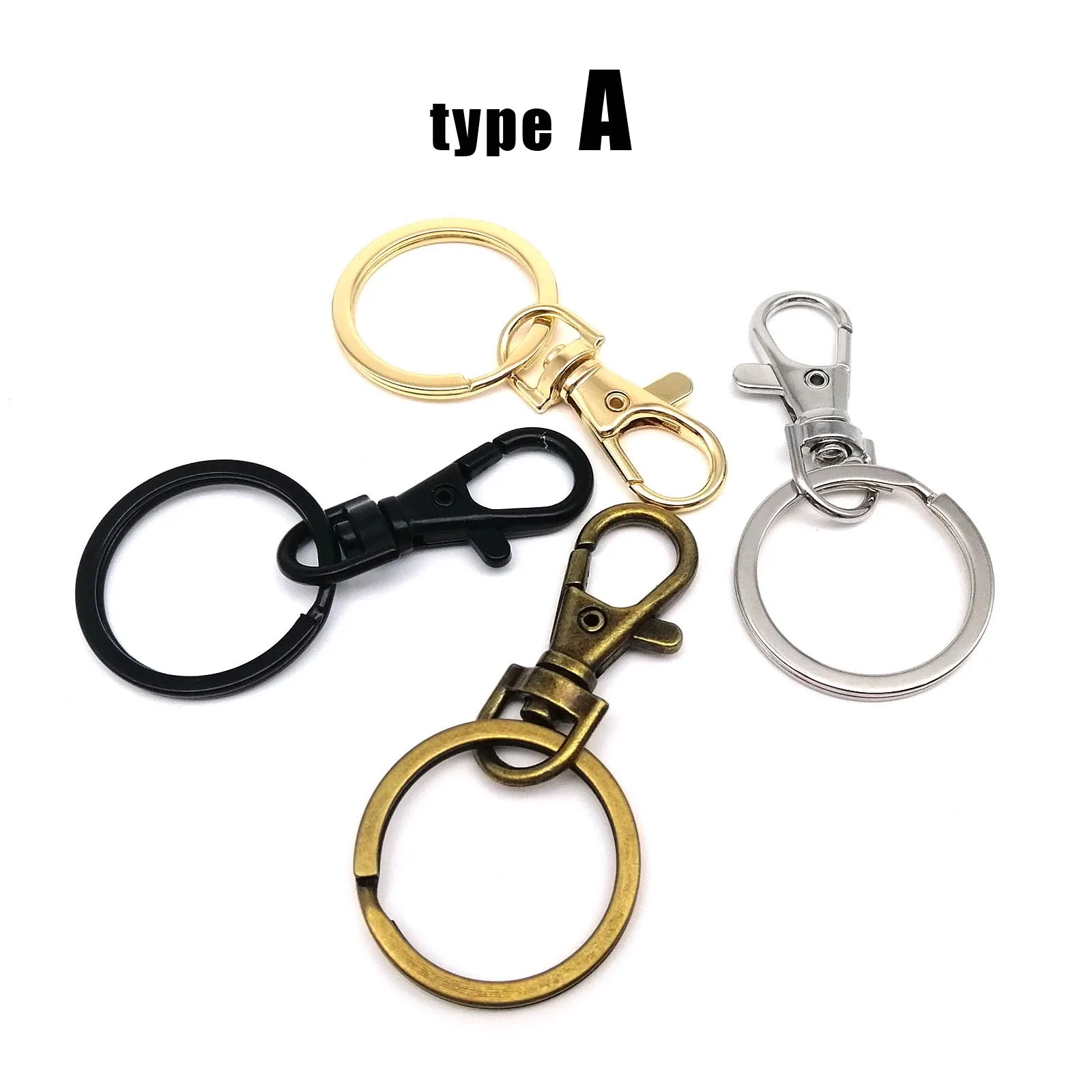 5 stücke Swivel Hummer Auto Schlüssel Ring Schlüsselanhänger Verschluss Clip Trigger Schnalle Snap Anhänger Haken Split Ring 2 typ 8 farbe – Detail 3