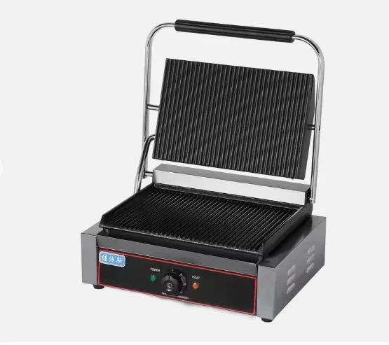 Commercial Electric Single Head Sandwich Panini Maker Press Toaster Contact Grill Machine For Sale