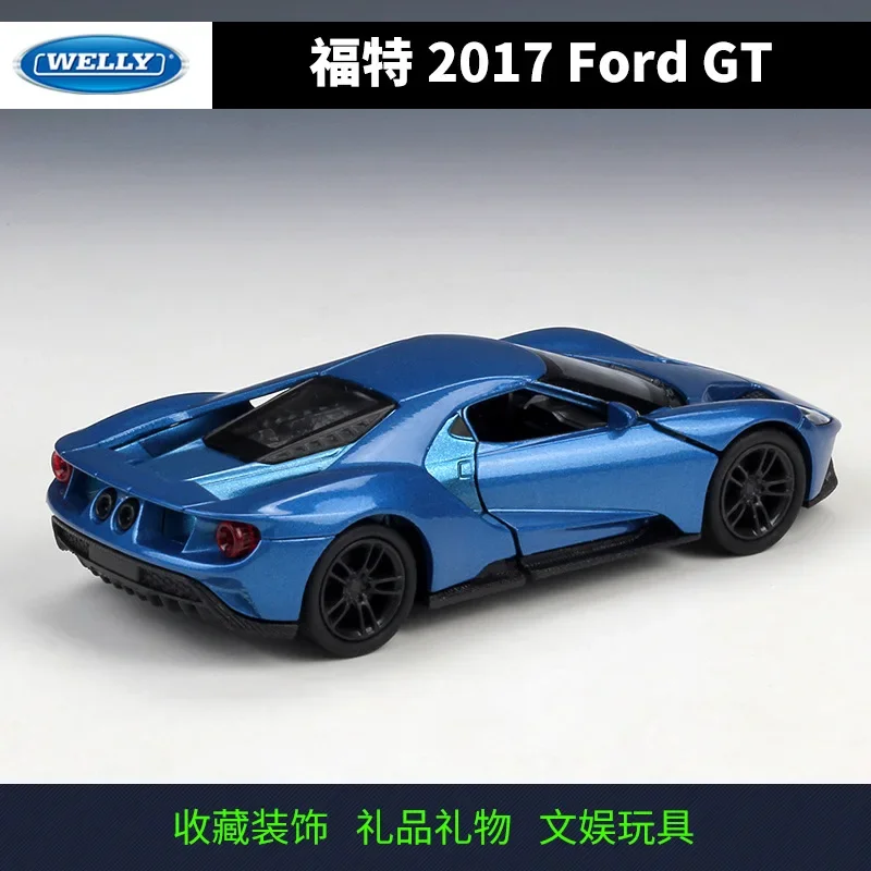 WELLY 1:36 2017 Ford GT AlloyกีฬารถจําลองDiecastโลหะของเล่นรถคอลเลกชันของเล่นเด็กของขวัญ