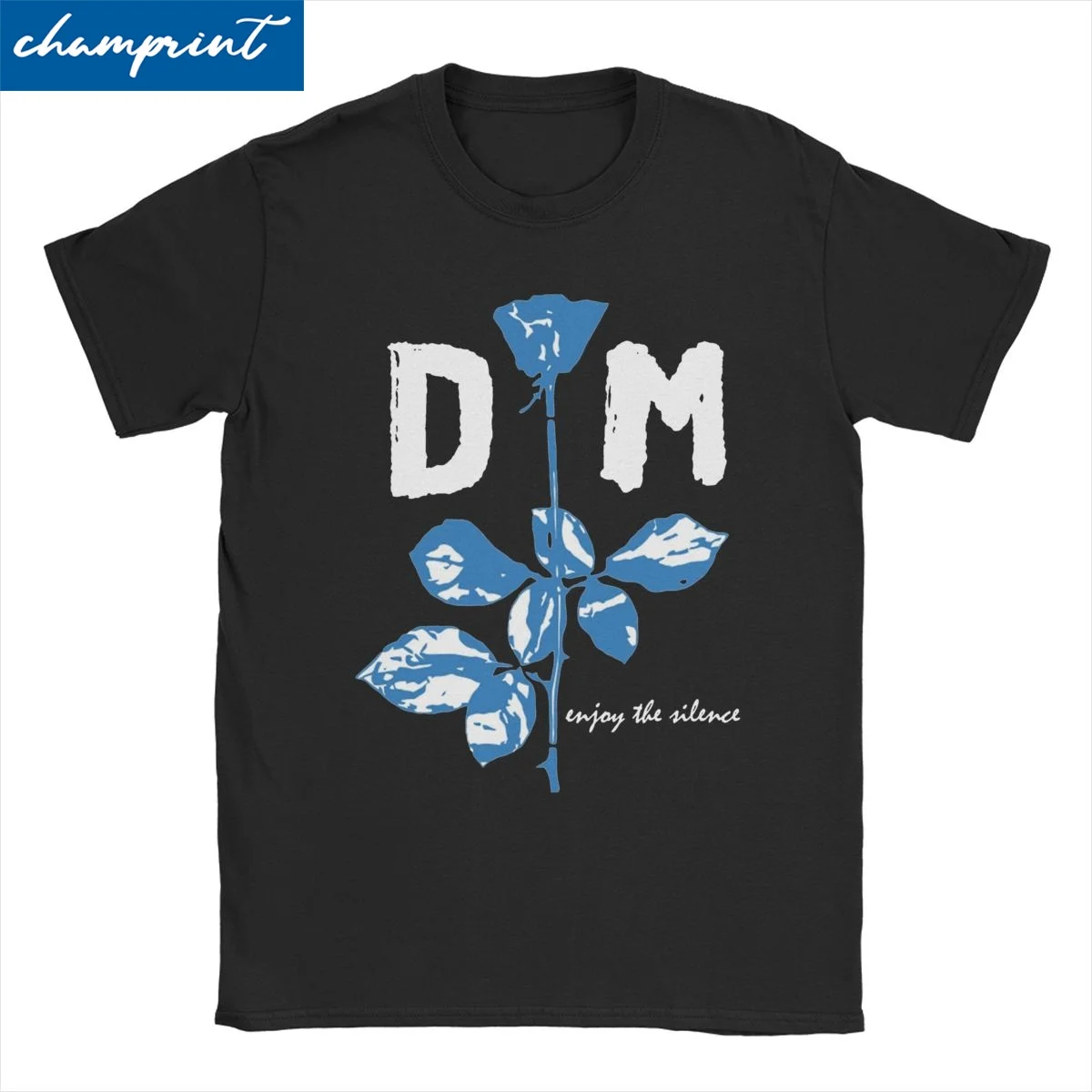 Men Women Depeches Mode Rose T Shirt Rock Pure Cotton Tops Vintage Short Sleeve O Neck Tees Original T-Shirts