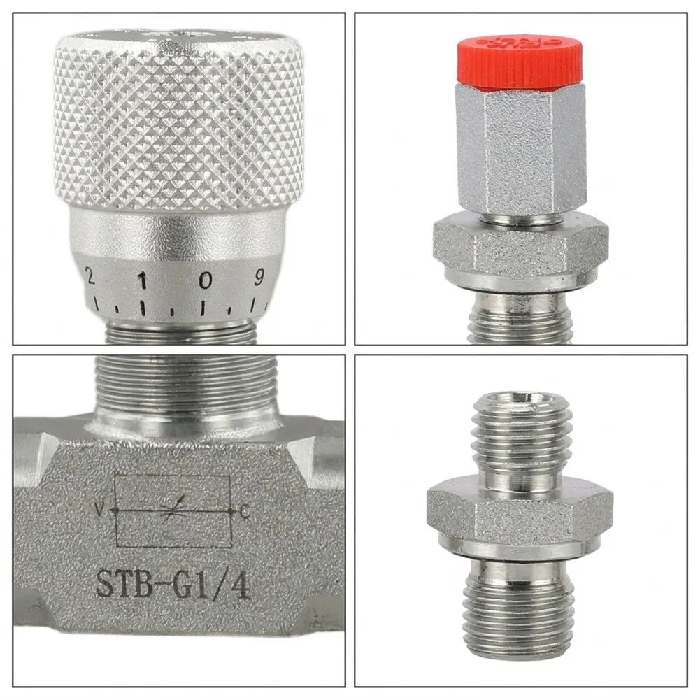 for g1 4 Bidirectional Throttle Valve Hydraulic Flow Control Valve Throttle Valve Adjustable Flow Regulator 30 L min Flow Rate
