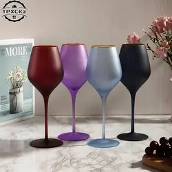 380ml 420ml Wine Glasses Creative Frosted Glass Wine Cups Champagne Whiskey Beer Cup Cocktail Goblet Juice Glass Bar Drinkware