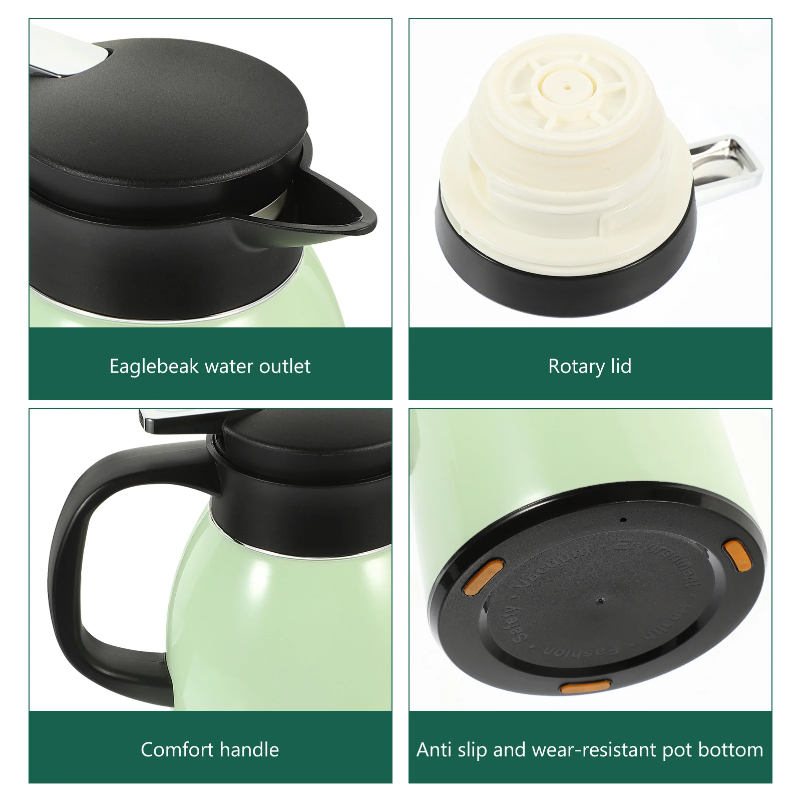 

Insulated Water Kettle Airtight Handle Office Home Stainless Steel Thermal Water Bottle Large Capacity Leakproof Scald