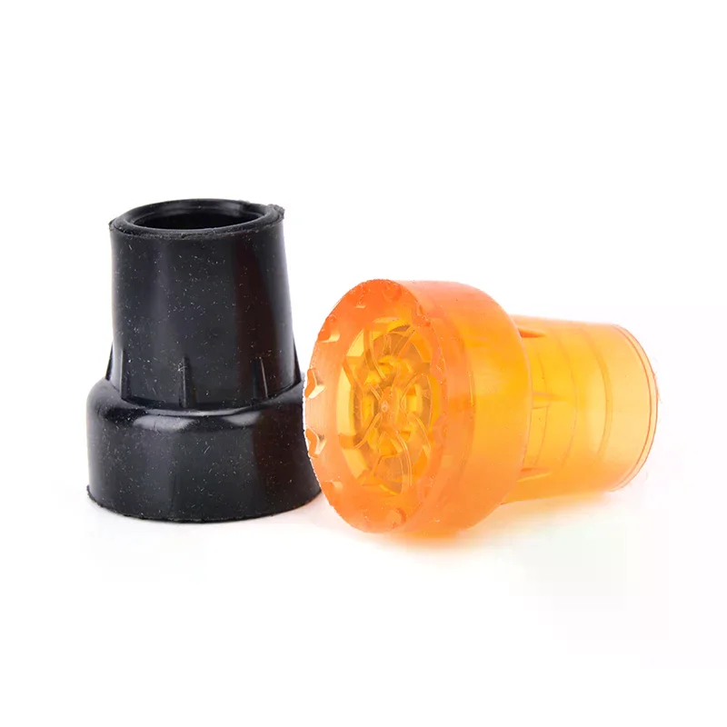 Crutches Head 19mm Non-slip Sets Of Rubber Feet Paddle Stick Plastic Head Rubber Anti-Slid Walking Stick Head Crutch Hot